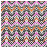Schwarze, orange und rosa Hand gezeichnetes Stoff (Muster)