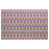 Schwarze, orange und rosa Hand gezeichnetes Stoff (Fat Quarter (45,7 x 55,9 cm))