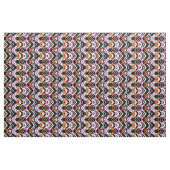Schwarze, orange und rosa Hand gezeichnetes Stoff (Fat Quarter (45,7 x 55,9 cm))