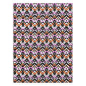 Schwarze, orange und rosa Hand gezeichnetes Tischdecke (Vorderseite)