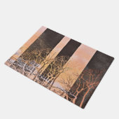 Schwarze Orangenbäume zweigen die digitale Kunst a Fußmatte (Schrägansicht)