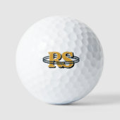 Schwarze Orbit-Monogramm-Initialen in jeder Farbe Golfball (Vorderseite)