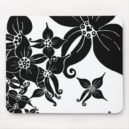 Schwarze Orchideen Mousepad (Vorne)