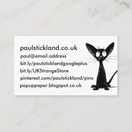 Schwarze orientalische Katzen-Kunst Visitenkarte