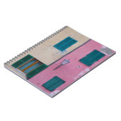 SCHWARZE OUTDOOR-SCONCE AUF PINK-GESTALTETE WAND NOTIZBLOCK (Linke Seite)