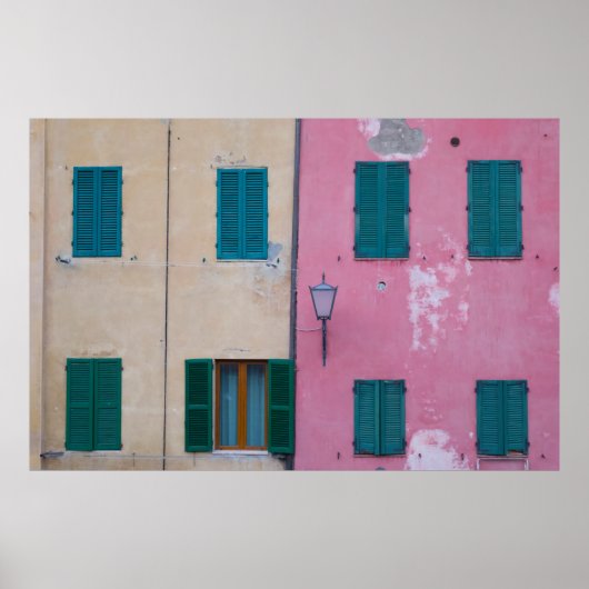 SCHWARZE OUTDOOR-SCONCE AUF PINK-GESTALTETE WAND POSTER (Vorne)