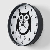 Schwarze Owl Design Wall Clock Uhr (Winkel)