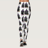 Schwarze Owl Hexe Leggings (Rückseite)