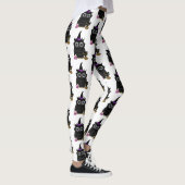 Schwarze Owl Hexe Leggings (Rechts)