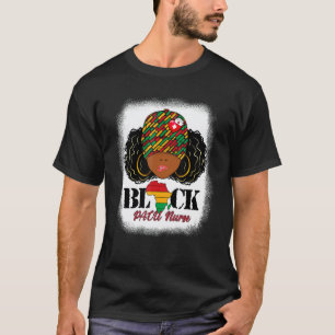 Schwarze Pacu-Krankenschwester Unordentlicher Knot T-Shirt