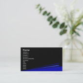 Schwarze Page Curl-Visitenkarte Visitenkarte (Stehend Vorderseite)