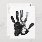 Schwarze Palm-Printdesign Postkarte (Vorne/Hinten)