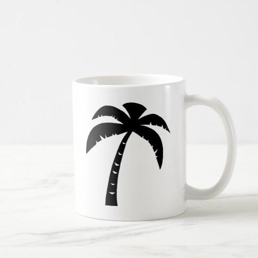 Schwarze Palme Kaffeetasse (Rechts)