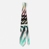 Schwarze Palmen bei Sonnenuntergang Krawatte (Vorderseite)