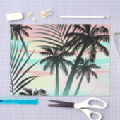 Schwarze Palmen bei Sonnenuntergang Seidenpapier (Handwerk)