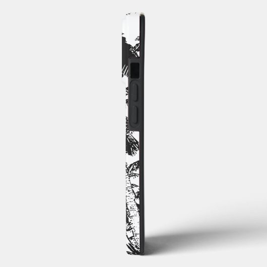 Schwarze Palmen Case-Mate iPhone Hülle (Rückseite / Links)