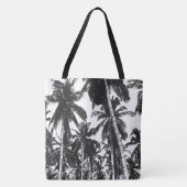 Schwarze Palmen große Schultertasche Tasche (Vorderseite)