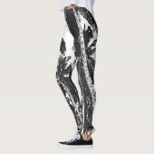 Schwarze Palmen Leggings (Links)