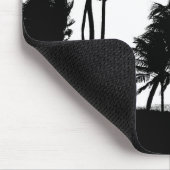 Schwarze Palmen Mousepad (Ecke)