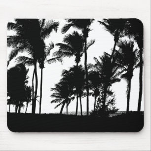 Schwarze Palmen Mousepad