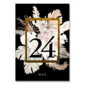 Schwarze Pampas getrocknete Gras Tropischer Dschun Tischnummer (Vorderseite)