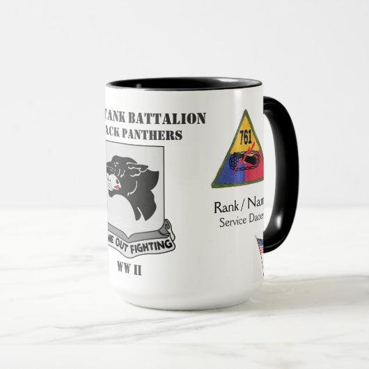 SCHWARZE PANTHER-761. BATAILLON - BEHÄLTER MAs Tasse (VorderseiteRechts)