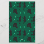 Schwarze Panther Briefpapier (Rückseite)
