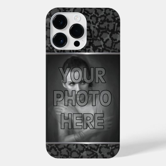 Schwarze Panther-Fotovorlage iPhone Hülle (Rückseite)