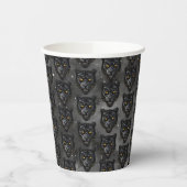 Schwarze Panther-Papierbecher Pappbecher (Links)