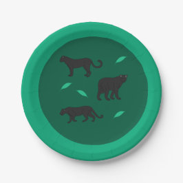 Schwarze Panther Pappteller