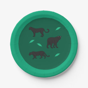 Schwarze Panther Pappteller