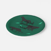 Schwarze Panther Pappteller (Schrägansicht)