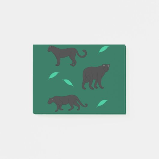 Schwarze Panther Post-it Klebezettel (Vorderseite)