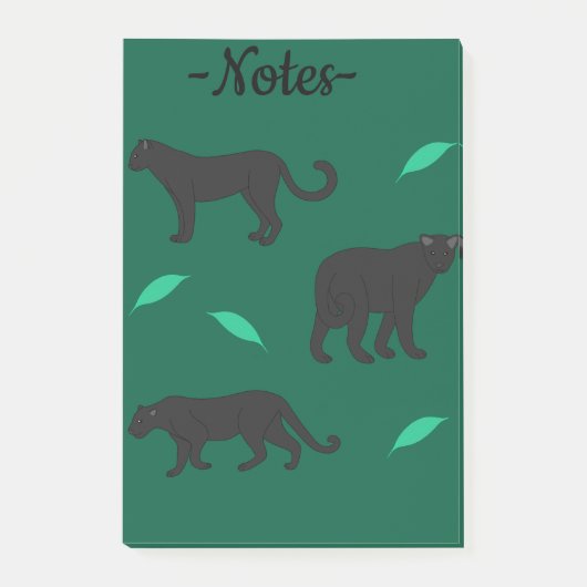 Schwarze Panther Post-it Klebezettel (Vorderseite)