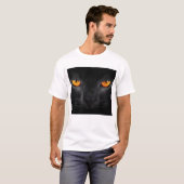 Schwarze Pantheraugen T-Shirt (Vorne ganz)