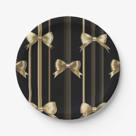 Schwarze Papierschale Pappteller