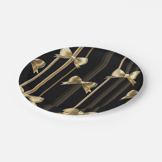 Schwarze Papierschale Pappteller (Schrägansicht)