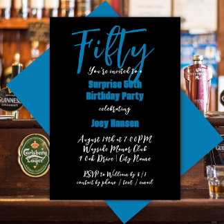 Schwarze Party Einladungen für Typ