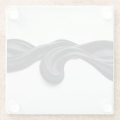 Schwarze Pastellfarbe Glasuntersetzer (Rückseite)