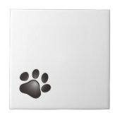 Schwarze Paw Fliese (Vorderseite)