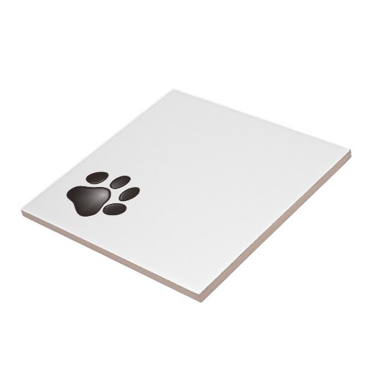 Schwarze Paw Fliese (Seite)