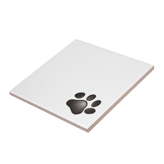 Schwarze Paw Fliese (Seite)