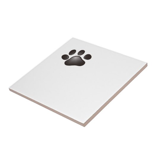 Schwarze Paw Fliese (Seite)