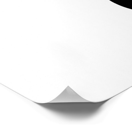 Schwarze Paw Poster (Ecke)