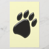 Schwarze Paw Print Design Dog Groomor Flyer (Hinten)