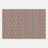 Schwarze Paw-Prints auf antikem Messing Geschenkpapier Set (Vorderseite 3)