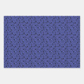 Schwarze Paw-Prints auf blau Geschenkpapier Set (Vorderseite 3)