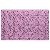Schwarze Paw Prints auf Bubblegum Pink Stoff (Fat Quarter (45,7 x 55,9 cm))