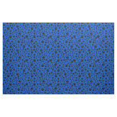 Schwarze Paw Prints auf Cobalt Blue Stoff (Fat Quarter (45,7 x 55,9 cm))