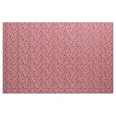 Schwarze Paw-Prints auf Erdbeerrosa Stoff (Yard (91,4 cm))